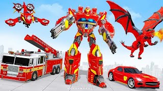Fire Truck Robot Multi Transform Game 2023 || IOS Android Gameplay screenshot 3