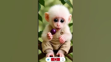 🍇 Cute Monkey Eating Grapes | Funny Monkey Moments 🐵 #cute #funny #monkey #babymonkey