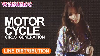 Girls' Generation/Snsd - Motorcycle (OT8) - Line Distribution (Color Coded Live)