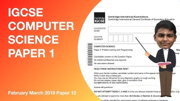 How to solve IGCSE Computer Science Paper1 - Feb/mar 2019 paper 12/ Theory/0478/12/f/m/19/#igcse