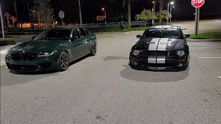 2021 BMW M5 Competition LCI vs 2007 Shelby GT500 Bolt Ons 93