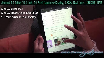 Android 4.1 Tablet PC Nemesis- 10.1 Inch, 10 Point Capacitive Display, 1.5GHz Dual Core 1GB RAM
