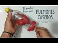 cómo hacer PULMONES caseros con globos y una botella plástica maqueta que respira de verdad