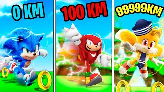 VIREI O SONIC E FIQUEI SUPER RÁPIDO NA CORRIDA DO ROBLOX!! (Speed Race) 