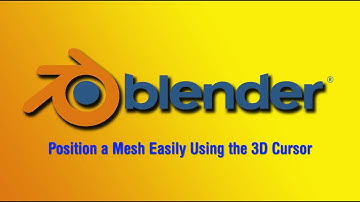 Blender 2.8 - Position Meshes Easily Using the 3D Cursor