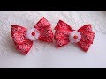 DIY Милые бантики из атласной ленты/Lovely bow of satin ribbon