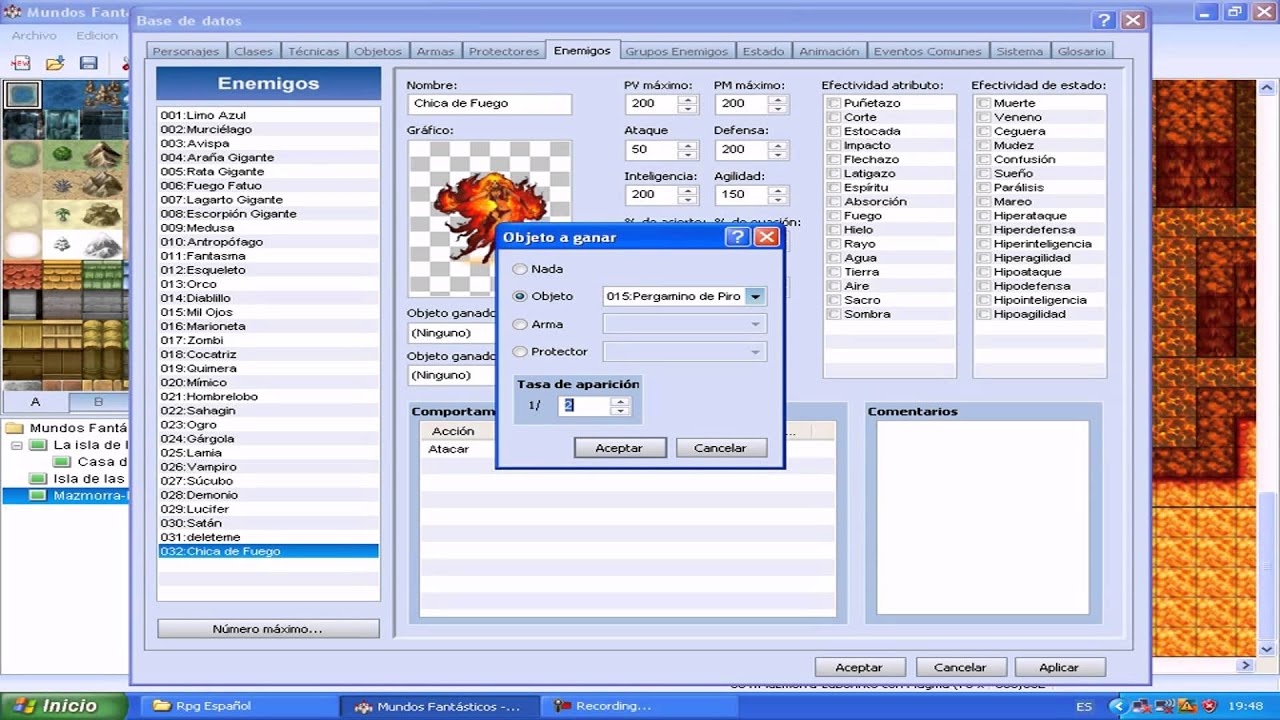 Como usar RPG MAKER VX, agregando enemigos - YouTube