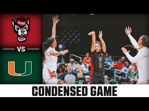 NC State vs. Miami Condensed Game| 2025-26 ACC Women's Basketball