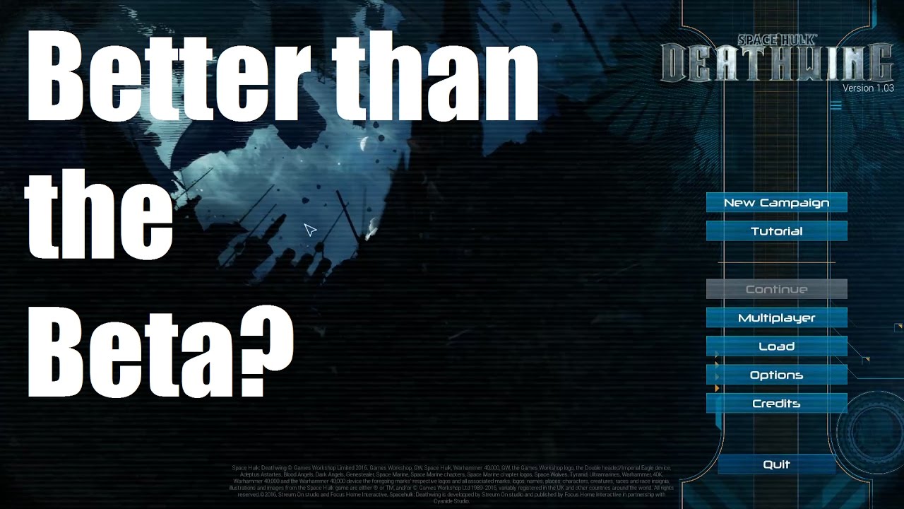 Space Hulk: Deathwing - Beta Tutorial Vs Release Tutorial