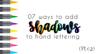 7 Hand Lettering Shadows For Beginners  pt:02| Easy ways to add shading to your calligraphy 10 Hand Lettering Shadows For Beginners Easy Ways To Add Shading To Your Calligraphy