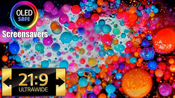 21:9 Ultrawide Floating Gradient Colors Screensaver - 10 Hours - 4K - OLED Safe