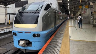 【警笛あり！】E657系1000番台 カツK71編成 (水色フレッシュ) 臨時特急ときわ46号が上野駅17番線に入線 (4K 60FPS)