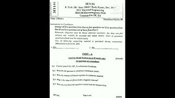 Electromagnetic  Field , sem - 3, main paper- 2019