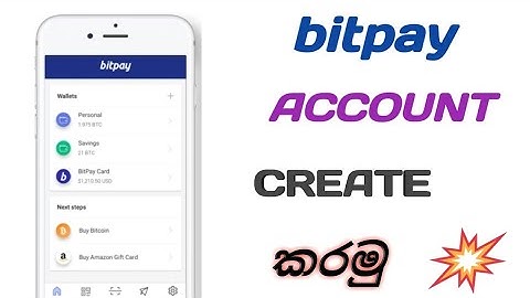 Bitpay account create sinhala