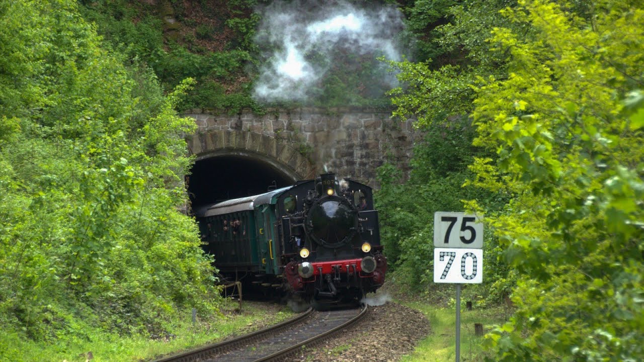 [4K] Parní Lokomotiva Energie 507 na akci 