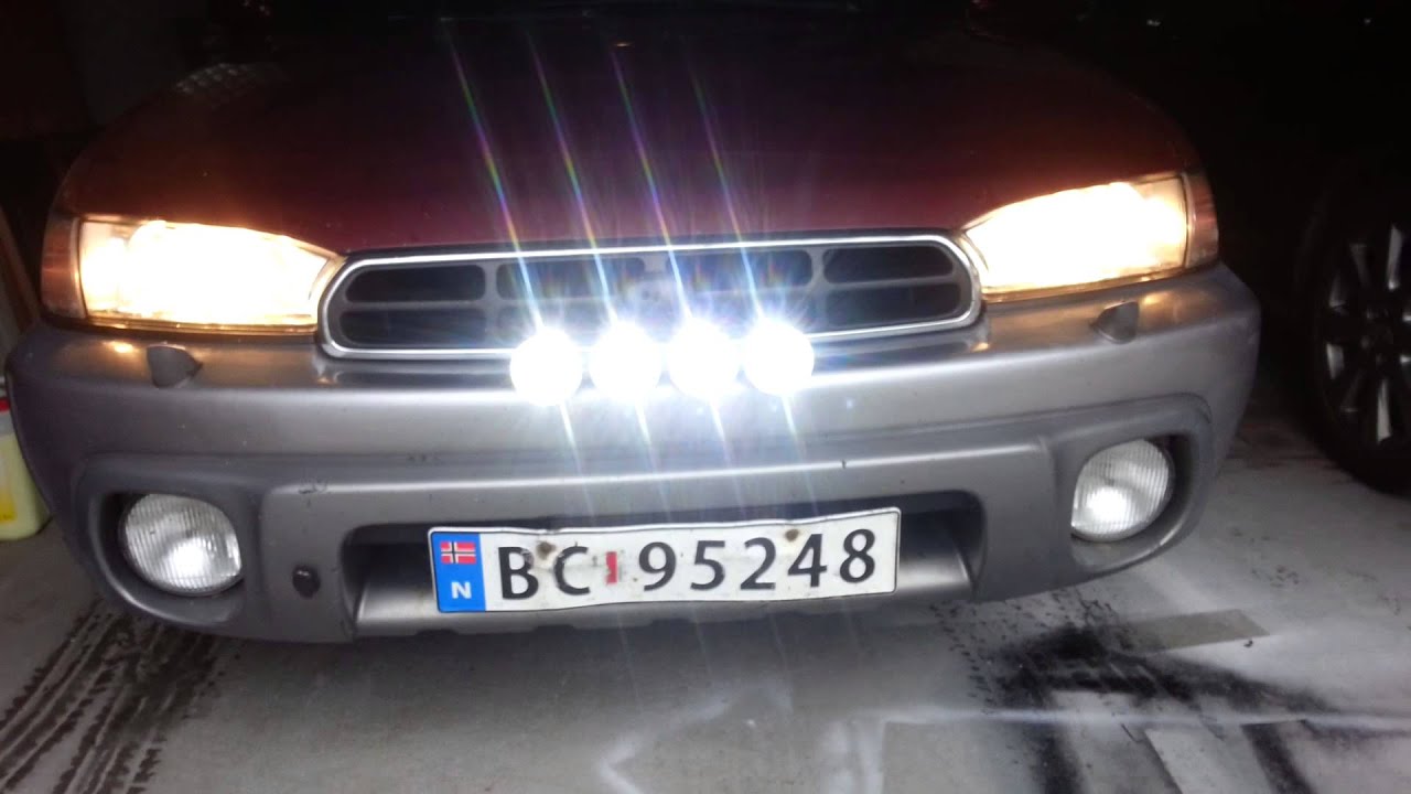 White LED auxiliary car lights. 4 x 17 Watt SST90 with 73mm reflectors