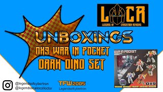 UNBOXINGS - Dx9 War In Pocket Dark Dino Set (Shattered Glass Dinobots)