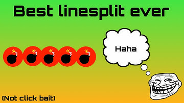 Agario mobile//BEST LINE SPLIT EVER!!!