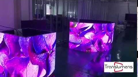 Translumens P3.91 indoor 90° corner LED screen and curved LED screen