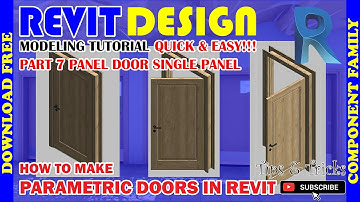 RD043. How to make Parametric Doors in Revit. Part 7 Panel Door Single Panel. Swing Door.