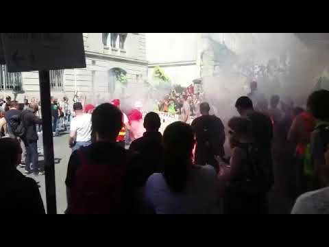 Les cheminots de Paris Nord arrivent à Paris Est