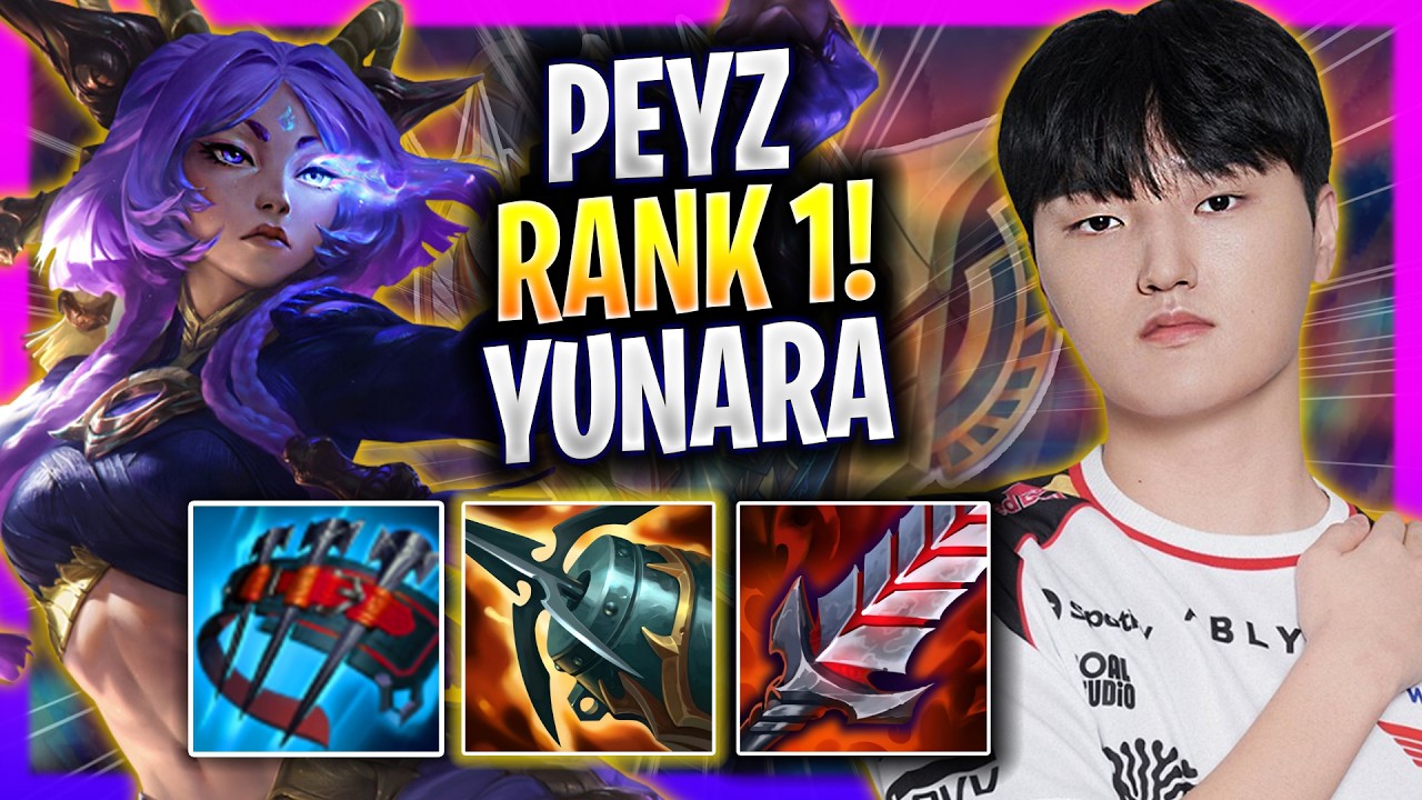PEYZ THE RANK 1 KOREA IS A MONSTER WITH YUNARA! - T1 Peyz Plays Yunara ADC vs Miss Fortune!