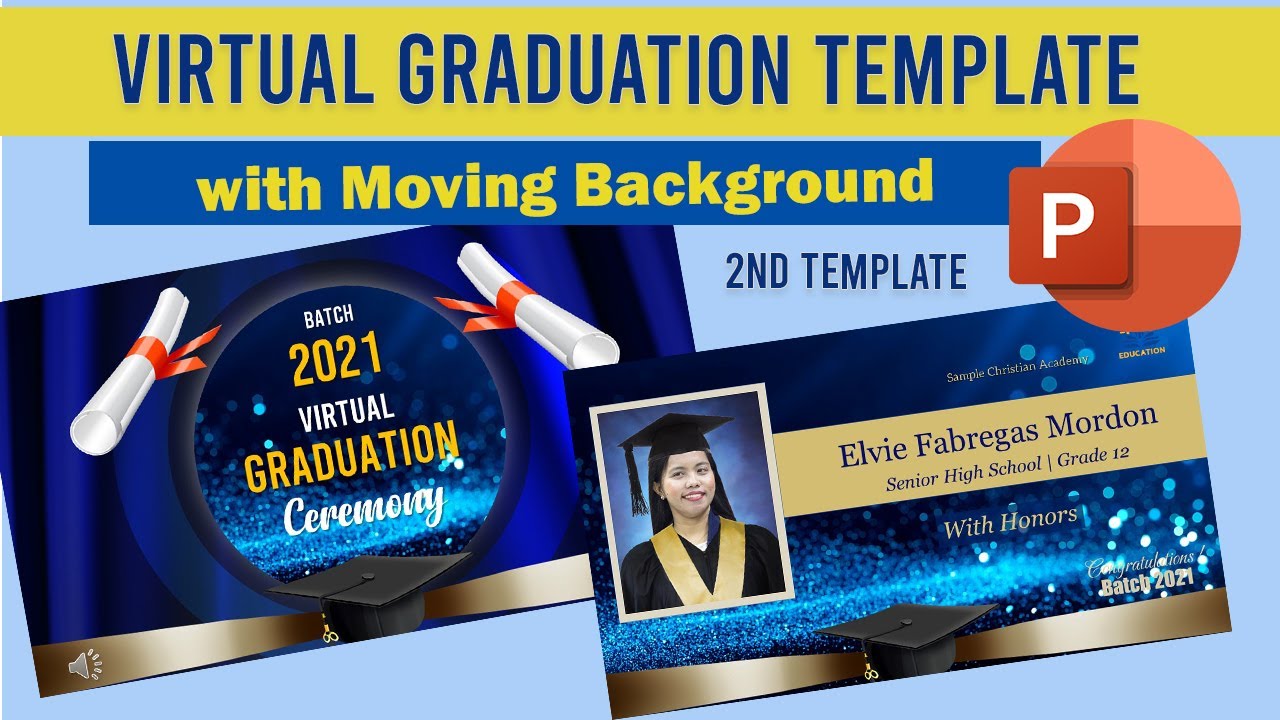 VIRTUAL GRADUATION TEMPLATE with Moving Background |Tutorial with FREE  Template - YouTube