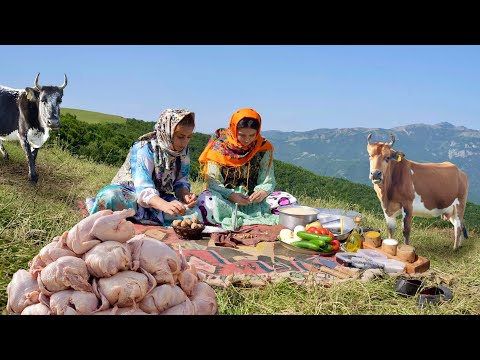 Göçebe Açık Havada Pişen Tavuk ve Tandır Ekmeği Tarifi Karışımı