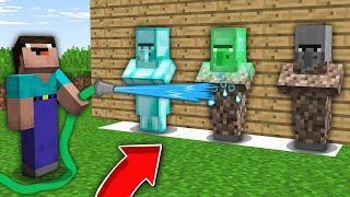 Minecraft NOOB vs PRO: NOOB WAS SHOCKED WHEN WASHED THIS RAREST VILLAGER STATUE! 100% trolling