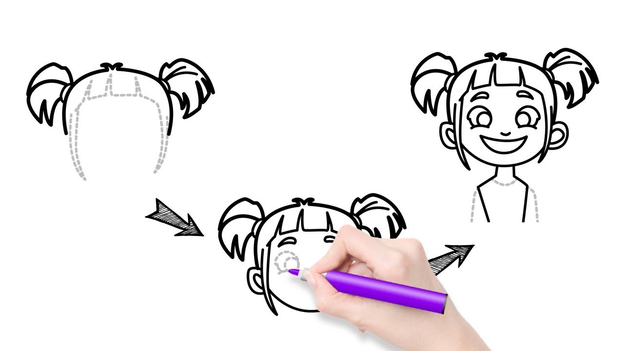 How to draw a cartoon character step by step - YouTube