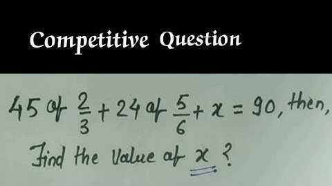 Can you solve this ? Competitive Question Preparation||Fraction Problem competitiveexam