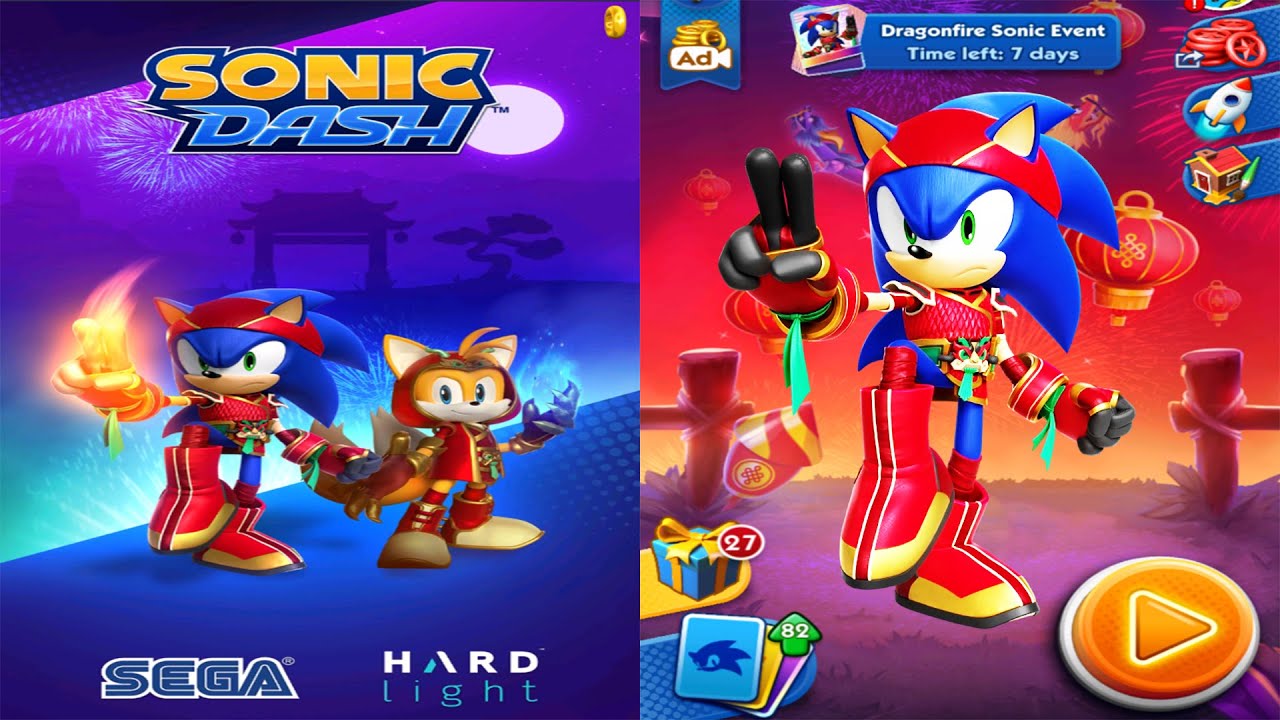 Sonic Dash Racing Game New Update - Dragonfire Sonic New Character ...