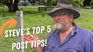 Top 5 Tips using Concrete Fence Posts with Farmer Steve