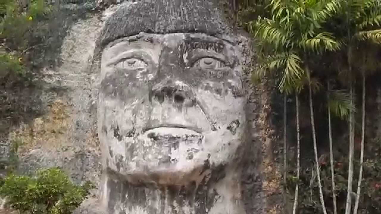 taino indian chief mabodamaca statue carved from mountain isabela