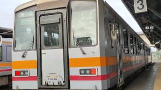 姫新線キハ120系普通列車新見行きワンマン津山到着