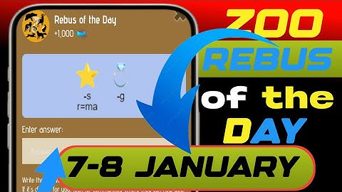 Zoo rebus of the day 7-8 January | zoo rebus of the day | rebus of the day code #zoorebusoftheday