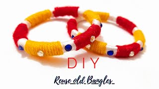 DIY Mothers Day Gifts! Reuse Old Bangles With Wool & silk