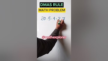 DMAS RULE | BASIC MATH PROBLEM #youtube #math #shortvideo #viral #iq #youtubevideo