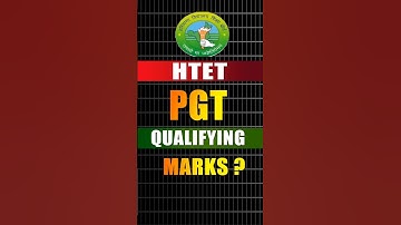 HTET PGT 2025 | Required Qualifying marks for HTET PGT exam #shorts