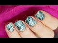 Stone marble nail art / Мраморный дизайн обычным лаком