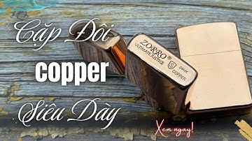 Cặp đôi bật lửa zorro copper đồng đỏ siêu dày giá rẻ | Hộp quẹt độc lạ
