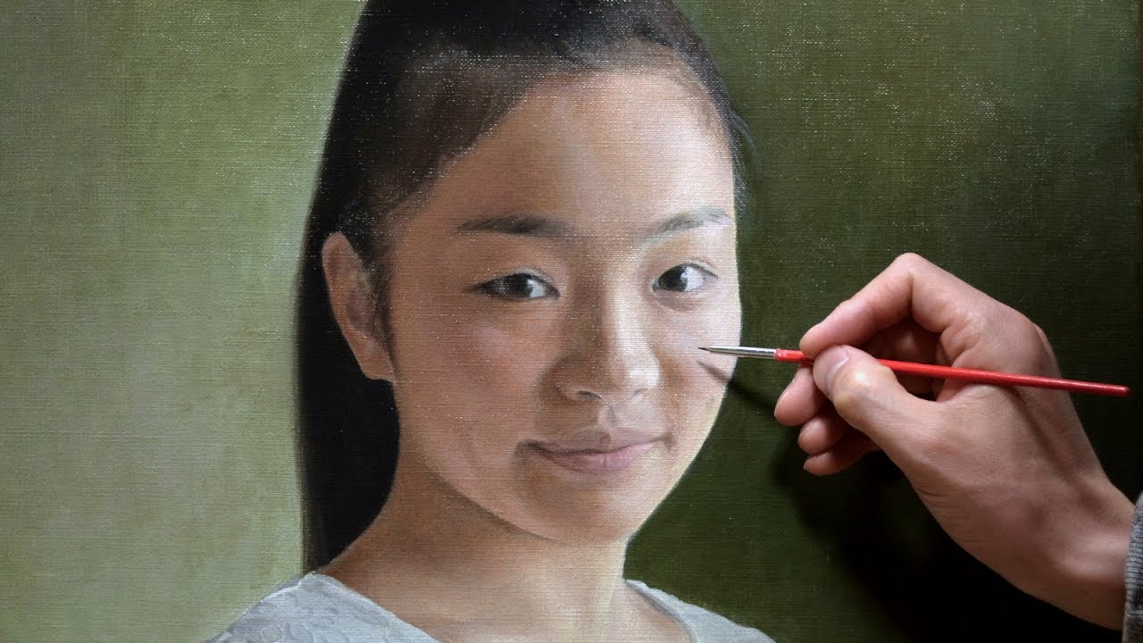 油絵 タイムラプス 女性の肖像 Oil Painting Timelapse Female Portrait Youtube