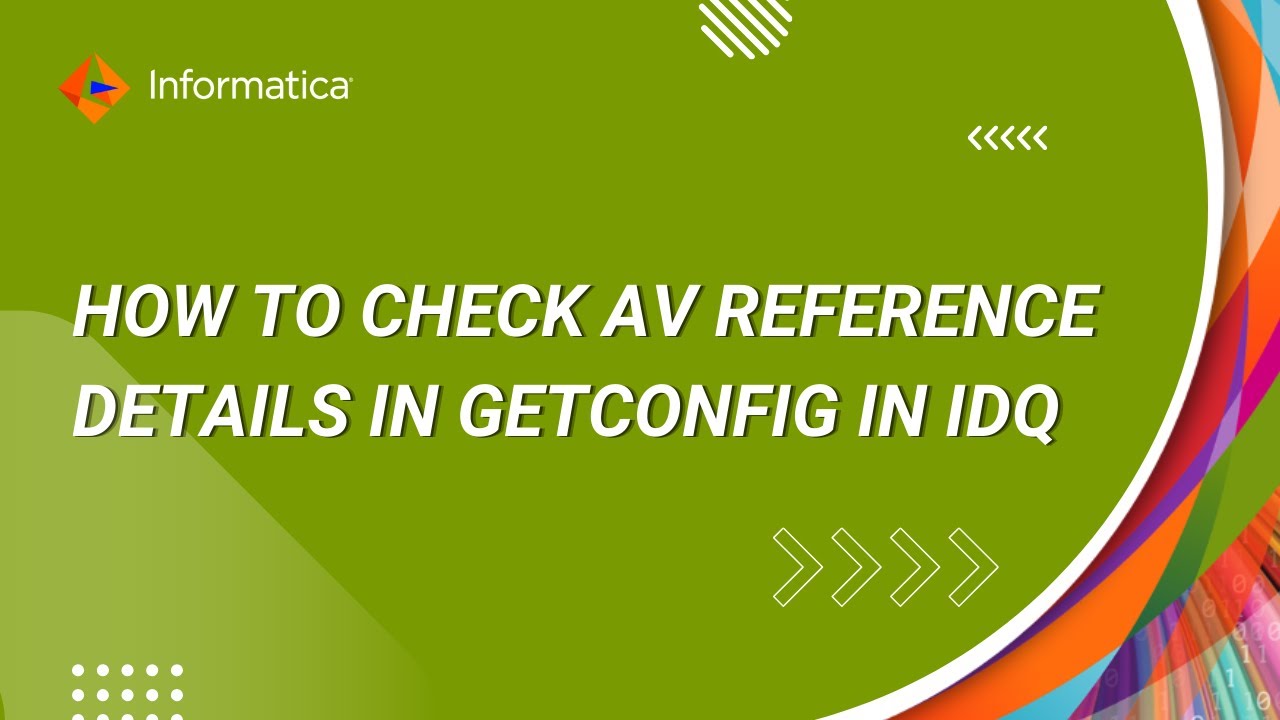 How to Check AV Reference Details in GetConfig in IDQ - YouTube