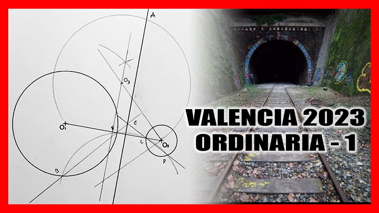 Ej 1 Geometría 🙉PAU Valencia junio 2023 🙈​ Examen SELECTIVIDAD dibujo técnico resuelto