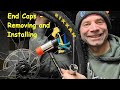 Remove end caps from front hub no special tools required