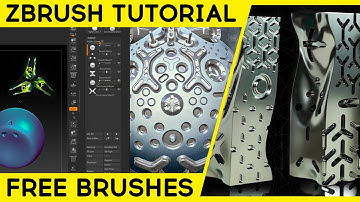 ZBrush HARD SURFACE BRUSHES for CONCEPT DESIGN TUTORIAL. FREE Download links in the description.