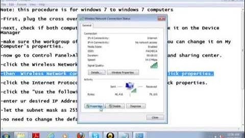 How to network two computers using cross cable