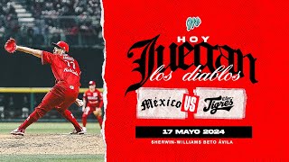 Diablos Rojos del México vs Tigres de Quintana Roo. 17 de mayo, 2024.