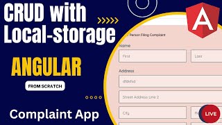 CRUD with Local-Storage Angular in Hindi | Complaint App | angular tutorial for beginners | angular