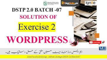 wordpress exercise 2 batch 7 | dstp 2.0 batch 07 wordpress exercise 2 solution
